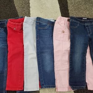 Toddler Girl Jean's Bundle Lot Size 2T 24M
